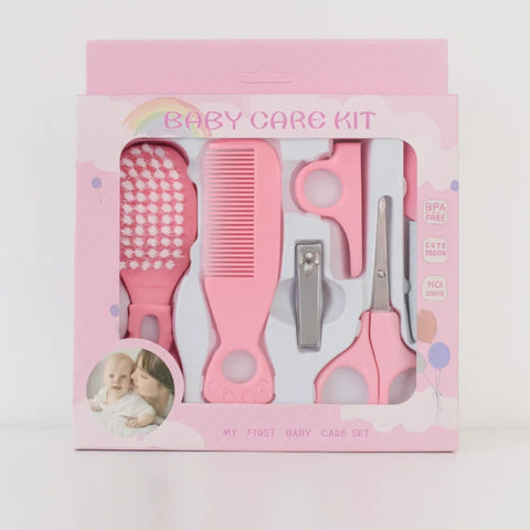 5 Pieces - Baby Care Kit - Pink