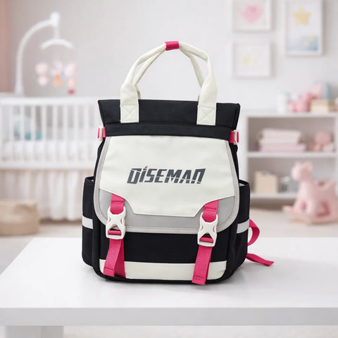 QISEMAO - Waterproof Diaper Backpack - Black