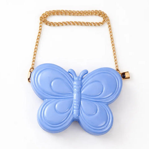 Girl's - Fashion Silicon Pouch - Blue - Butterfly