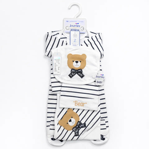 JL - Cotton Interlock - 7 Pieces - Gentleman Bear - Starter Set - Charcoal