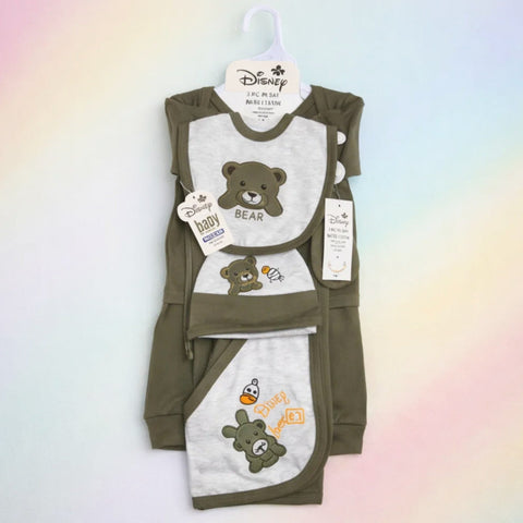 Disney - Cotton Interlock - 8 Pieces - Bear - Starter Set - Green