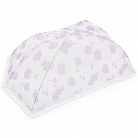 Stainless Steel - Foldable Umbrella Mosquito Net - Purple - Fruits