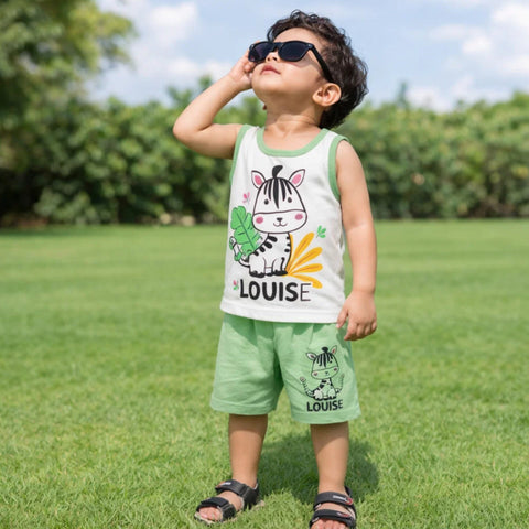 Cotton Jersey - Sando & Short - Green - Louise