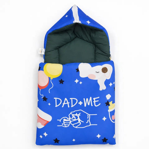 Cotton - Hooded Carry Nest - Royal Blue - Dad Me - 26