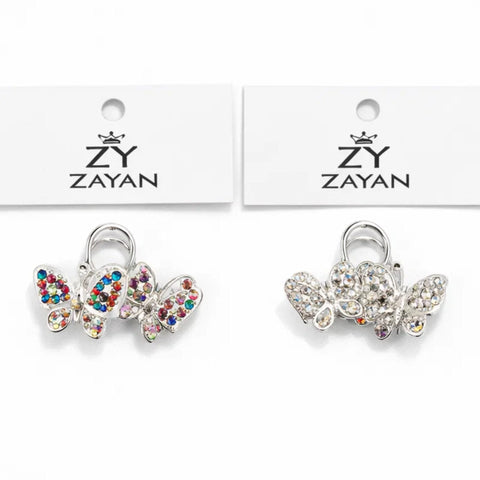 Pack of 2 - Metal Fancy Catchers - Multi & White - Butterfly