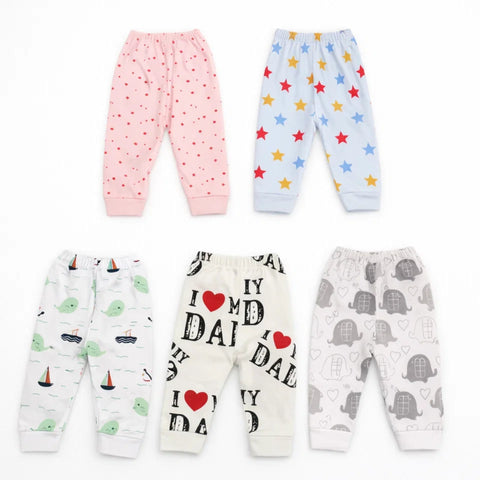 HY - Pack of 5 Printed Trousers - Heart & Stars