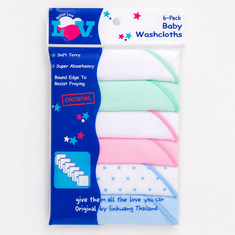 6 Pack Baby Face Towels
