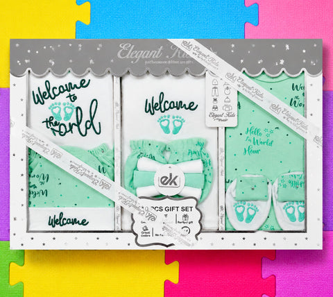 EK - Cotton Interlock - 10 Pieces - Welcome - Green - Starter Pack Box