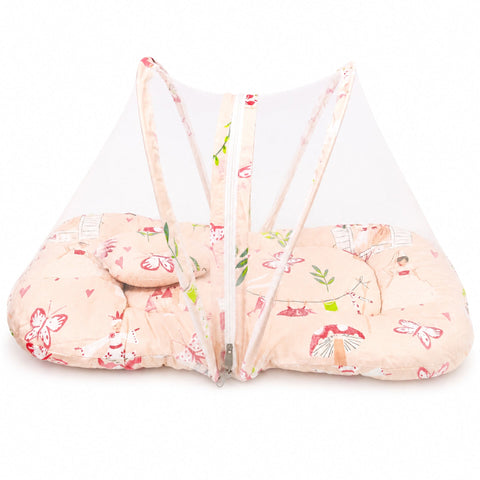 Infant Mosquito Bed Net - Pink - Mushroom - 26