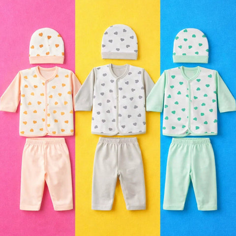 B&B - Cotton Jersey - Newborn Night Suits - GPG - Hearts - 26