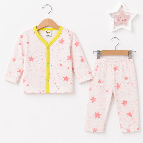 TBS - Cotton Jersey - Night Suit - Pink - Star Thread - 26