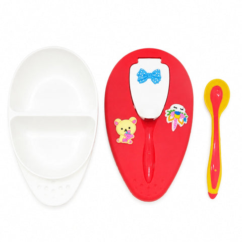 2 Pieces Infant Feeding Set - Characters - Red