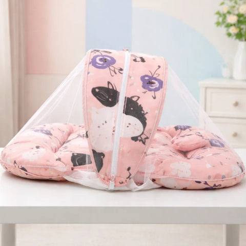 Mosquito Bed Net - Pink - Unicorn & Flowers - 26