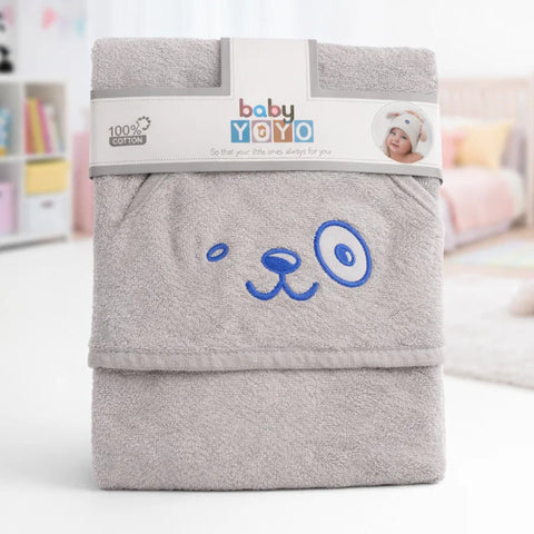 Baby Yoyo - Hooded Bath Towel - Light Grey - 80*80 CM