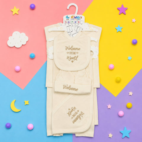 Kiddy's - Cotton Interlock - 5 Pieces - Welcome - Starter Set - Yellow