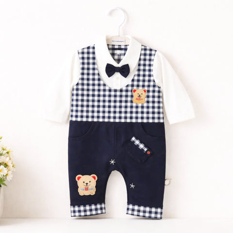 GM - Romper - Grey & Black - Teddy Bear