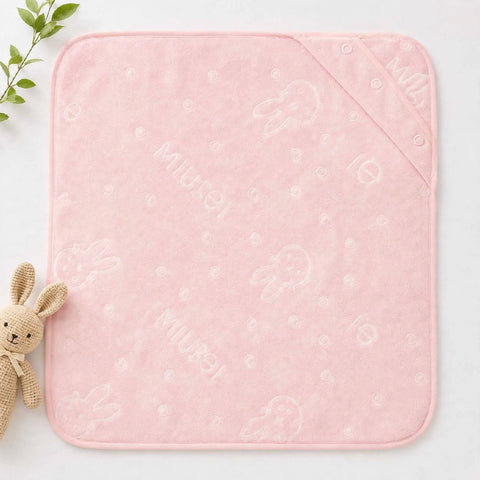 Plush Fleece Newborn Wrapping Sheet Pink Plain Print 36×33 Inches | Soft Baby Swaddle Blanket