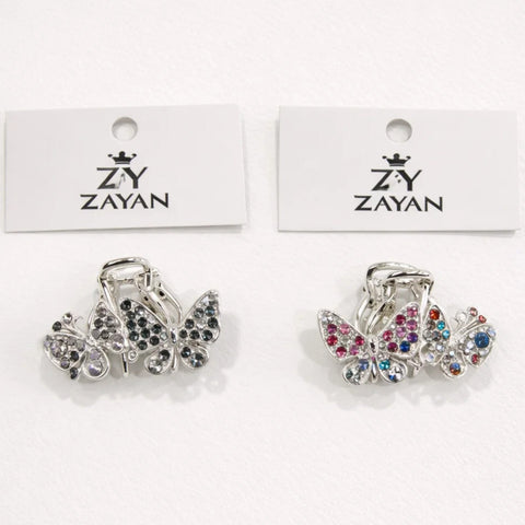 Pack of 2 - Metal Fancy Catchers - Black & Multi - Butterfly