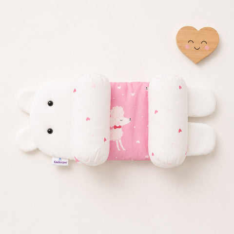 Head Shaping Pillow for Round Head - Pink - Hearts