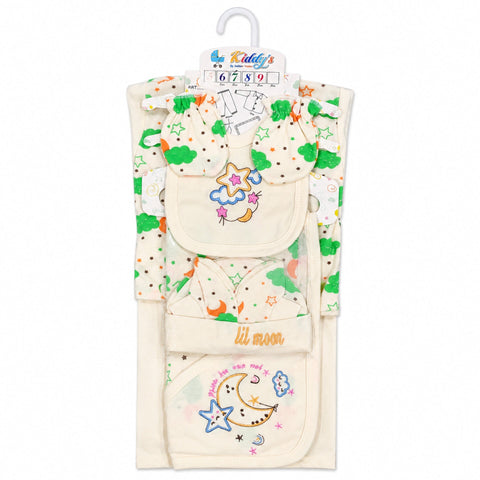 Kiddy's - Cotton Interlock - 7 Pieces - Clouds - Starter Set - Yellow