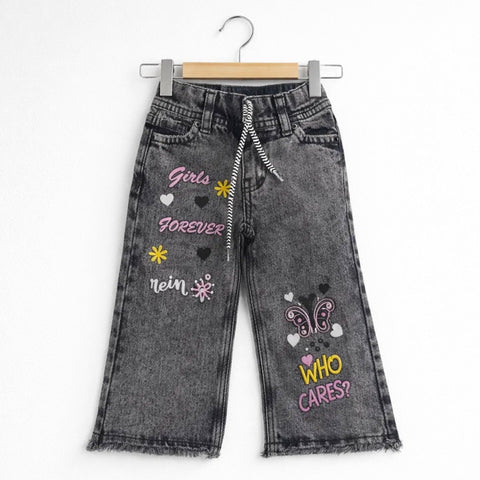BW - Straight - Elastic Jeans - Grey - Who Cares - (3-5Y)