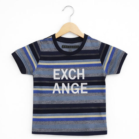GT - Short Sleeve - Round Neck - T-Shirt - Black & Grey - Exchange