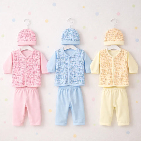 B&B - Cotton Jersey - Newborn Night Suits - BPY - Dots - 26