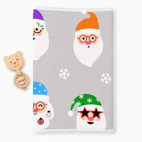 Waterproof Diaper Changing Mat - Grey - Santa (36*20 Inches)