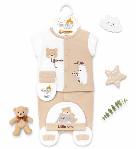 Newborn Starter Set - Cotton Interlock - 11 Pieces - Little One - Brown