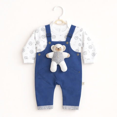 GM - Dungaree - Blue - Stuff Toy Bear