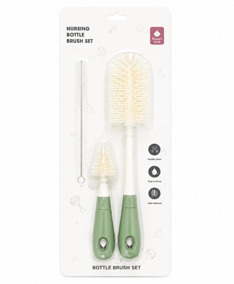 Nursing Feeder Cleaning Brush Set - 3 In 1 - Green