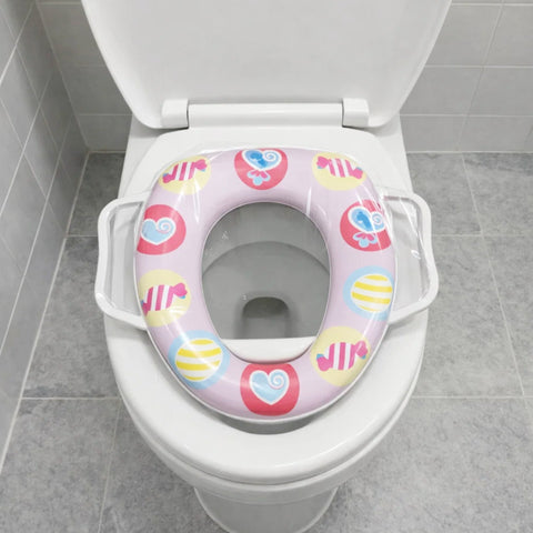 Potty Training Seat Cover - Pink - Hearts