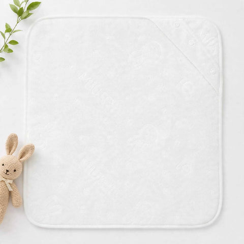Plush Fleece Newborn Wrapping Sheet White Plain Print 36×33 Inches | Soft Baby Swaddle Blanket