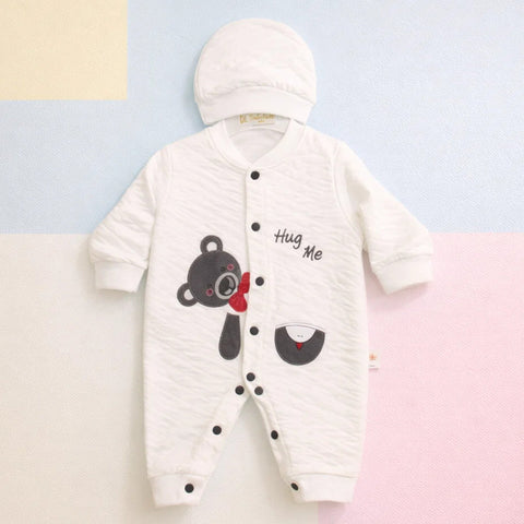 GM - 2 Pieces - Romper Set - White - Hug Me