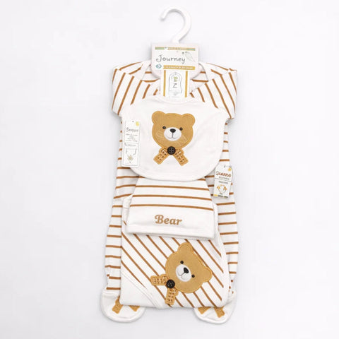 JL - Cotton Interlock - 7 Pieces - Gentleman Bear - Starter Set - Caramel
