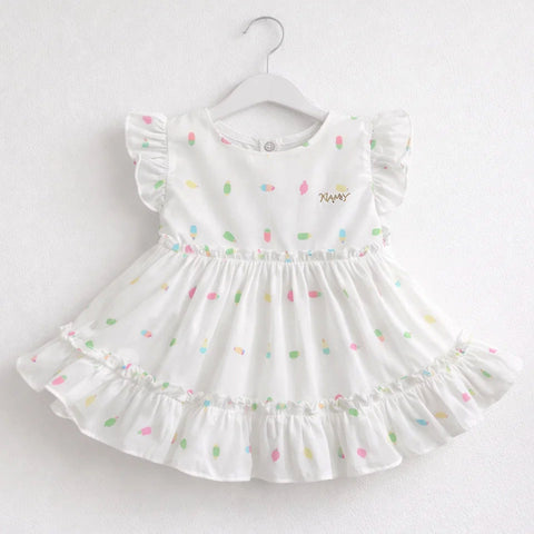 Stufz - Cotton Frock - White - Ice Cream