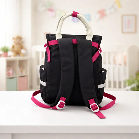 QISEMAO - Waterproof Diaper Backpack - Black
