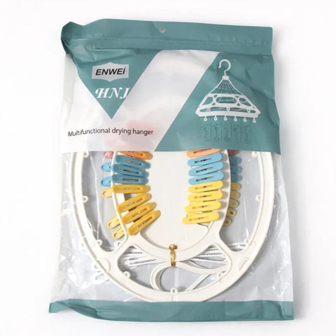 Enwei - Laundry Hangers - Multicolor - 22 Clips - Oval