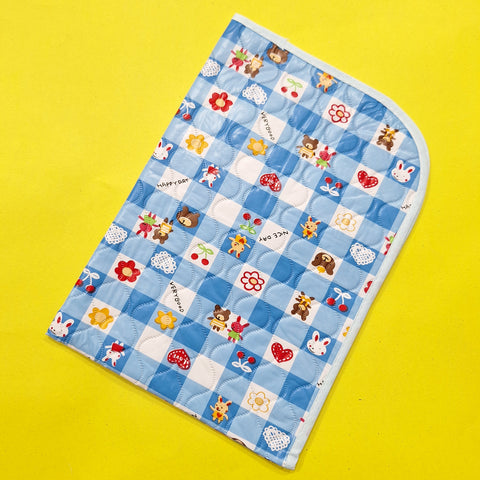 Diaper Changing Sheet - Mini - Blue - Characters