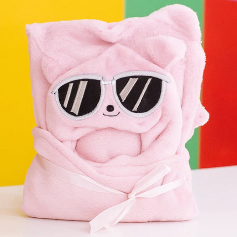 Kolaco - Hoodie Blanket - Pink - Glasses