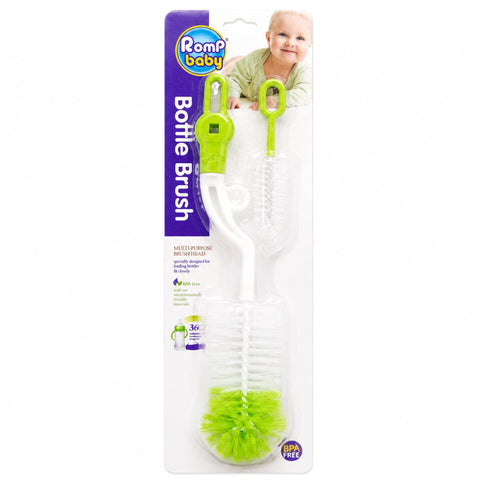 Feeder Cleaning Brush Set - 2 In 1 - Green - Romp Baby