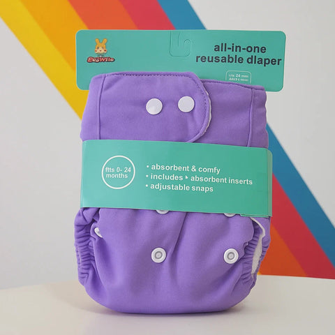 Reuseable Diaper - Purple