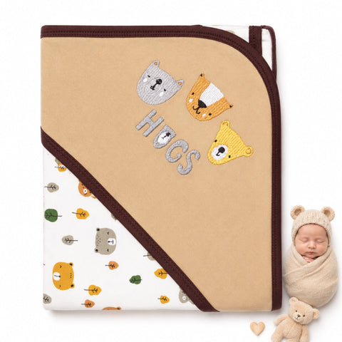 BRL - Cotton Interlock - Wrapping Sheet - Brown - Hugs