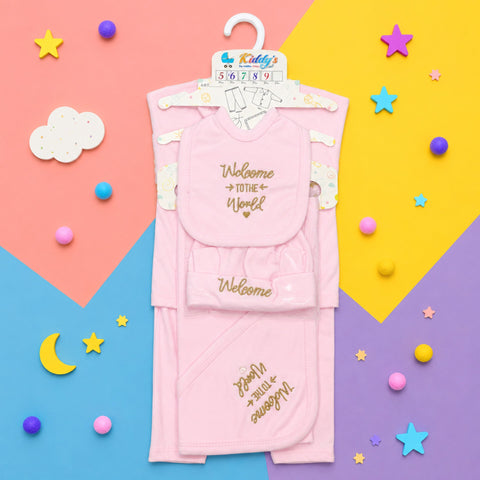 Newborn Welcome Starter Set - 5 Pieces - Pink - Kiddy's