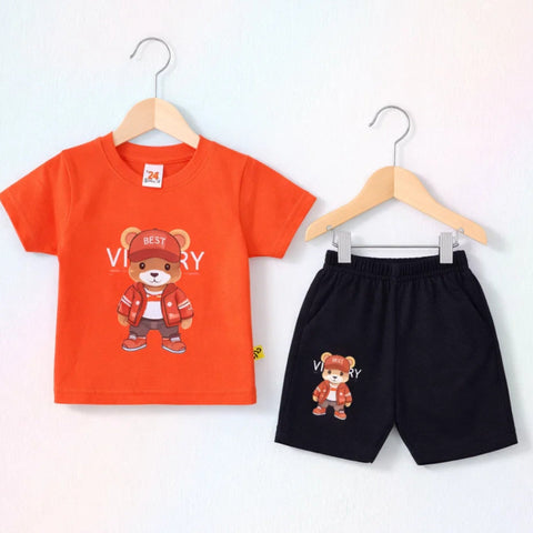 KM - T-Shirt & Short - Orange - Best Bear