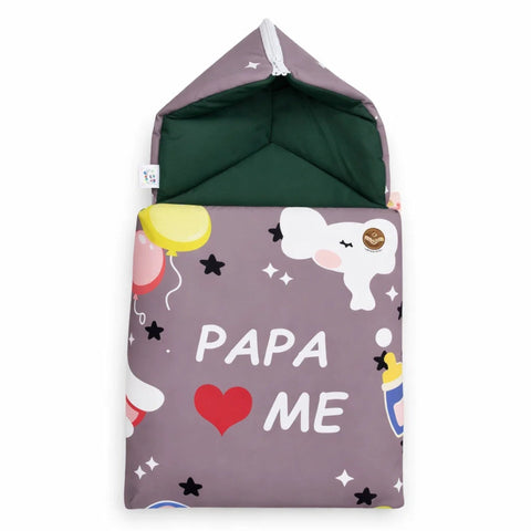 Cotton - Hooded Carry Nest - Grey - Papa Me - 26
