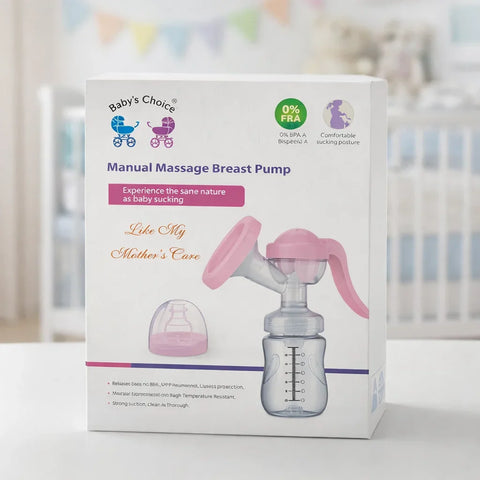 Choice - Manual Breast Pump & Feeding Bottle - Blue
