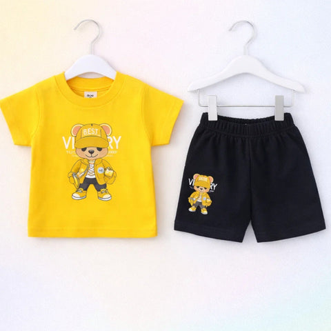 KM - T-Shirt & Short - Yellow - Best Bear