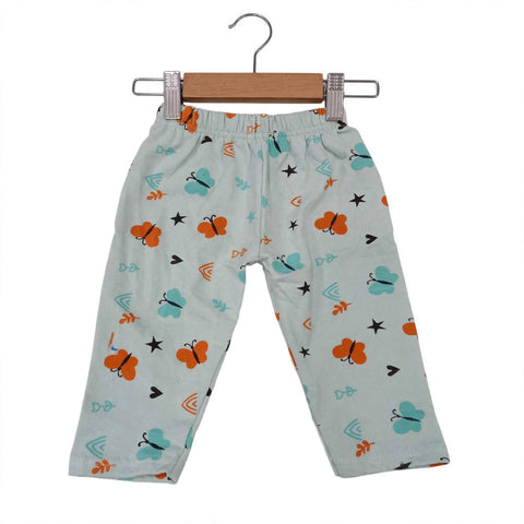 Terry Baby Trouser – Mint Butterfly | Winter Trouser 3 Months–6 Years