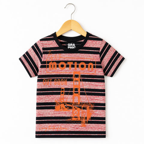 GT - Short Sleeve - Round Neck - T-Shirt - Pink & Black - Motion